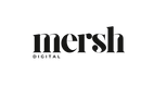 Black 'mersh digital' text on a white background